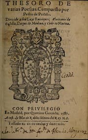 Tapa de Thesoro de varias poesias