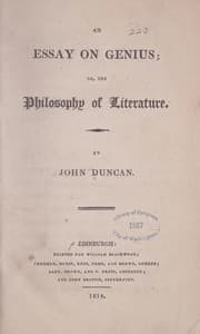 Tapa de An essay on genius