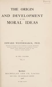 Tapa de The origin and development of the moral ideas