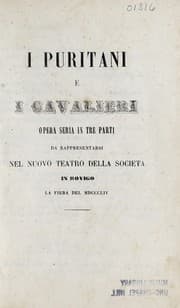 Tapa de I puritani e i cavalieri