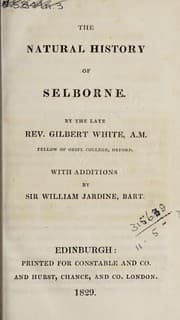 Tapa de The natural history of Selborne