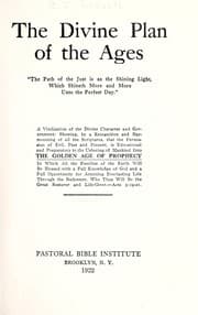 Tapa de The divine plan of the ages