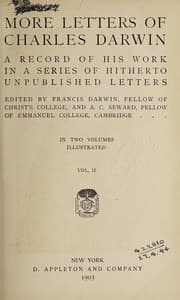 Tapa de More letters of Charles Darwin