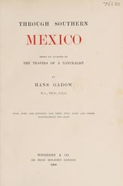 Tapa de Through southern Mexico