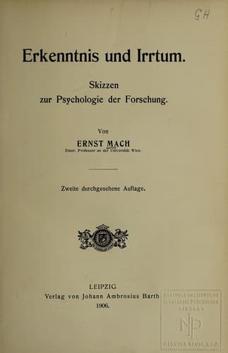 Tapa de Erkenntnis und Irrtum