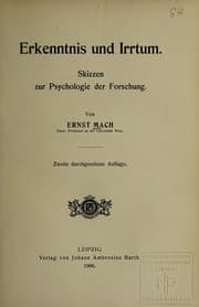 Tapa de Erkenntnis und Irrtum