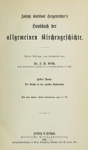Tapa de Joseph Kardinal Hergenröther's Handbuch der allgemeinen Kirchengeschichte