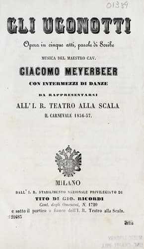 Tapa de Gli Ugonotti