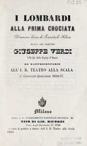 Tapa de I Lombardi alla prima crociata