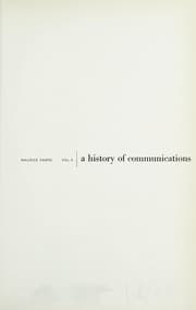 Tapa de [Histoire de la communication.] A History of communications. (Adapted by Peter Chaitin.).