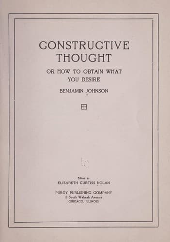 Tapa de Constructive thought