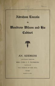 Tapa de Abraham Lincoln to Woodrow Wilson and his cabinet
