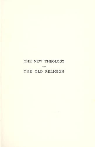 Tapa de The new theology and the old religion