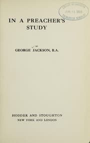 Tapa de In a preacher's study