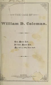 Tapa de The case of William D. Coleman