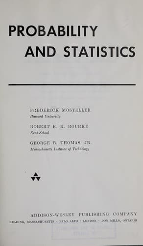Tapa de Probability and statistics