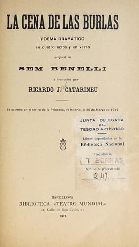 Tapa de La cena de las burlas