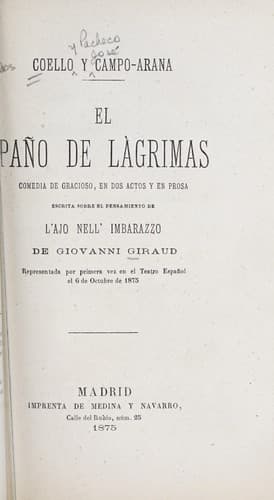 Tapa de El paño de lágrimas