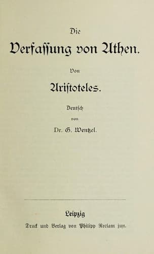 Tapa de Die Verfassung von Athen