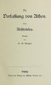 Tapa de Die Verfassung von Athen