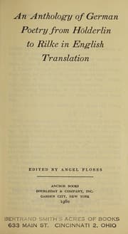 Tapa de An anthology of German poetry from Hölderlin to Rilke in English translation