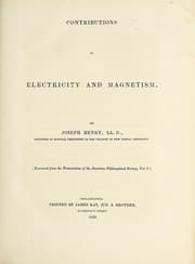 Tapa de Contributions to electricity and magnetism