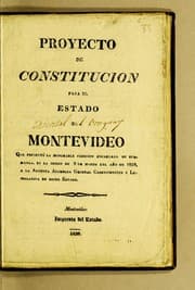 Tapa de Proyecto de constitucion para el estado de Montevideo