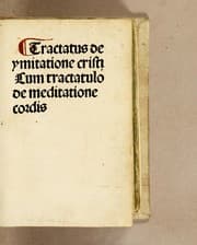 Tapa de Tractatus de ymitatione Cristi