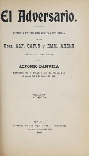 Tapa de El adversario