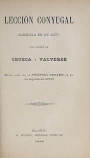 Tapa de Lección conyugal
