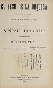 Tapa de El beso de la duquesa