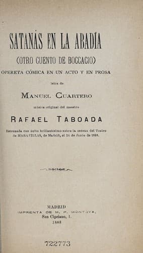 Tapa de Satanás en la abadía