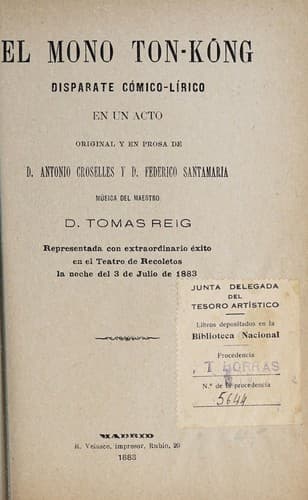 Tapa de El mono Ton-Kóng