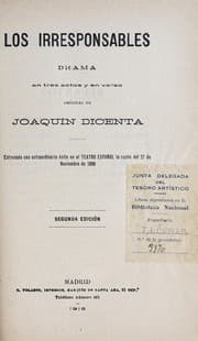 Tapa de Los irresponsables
