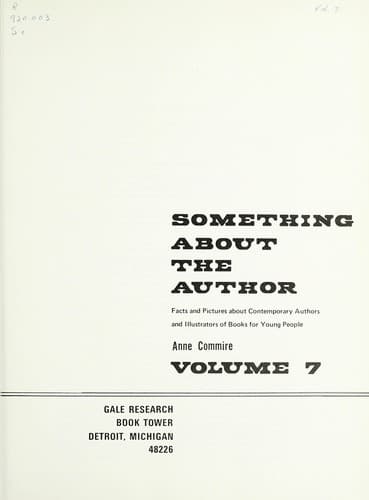 Tapa de Something About the Author v. 7