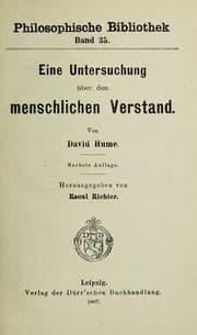 Tapa de Eine Untersuchung über den menschlichen Verstand