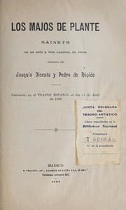 Tapa de Los majos de plante
