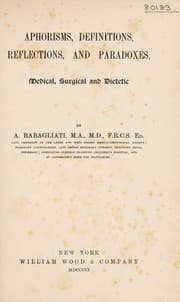 Tapa de Aphorisms, definitions, reflections, and paradoxes, medical, surgical and dietetic