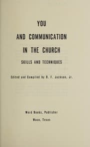Tapa de You and communication in the church