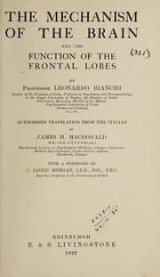 Tapa de The mechanism of the brain and the function of the frontal lobes