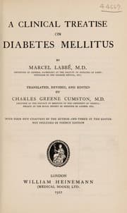 Tapa de A clinical treatise on diabetes mellitus