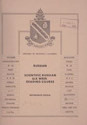Tapa de Russian: scientific Russian six-week reading course