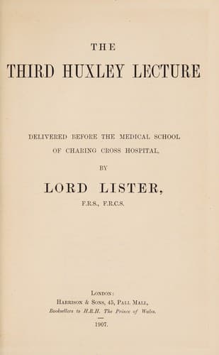 Tapa de The third Huxley lecture