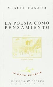 Tapa de La poesía como pensamiento
