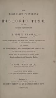 Tapa de The first-sight phenomena of historic time, and the ocular mechanism of historic memory