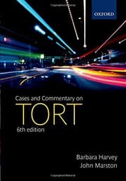 Tapa de Cases and commentary on tort