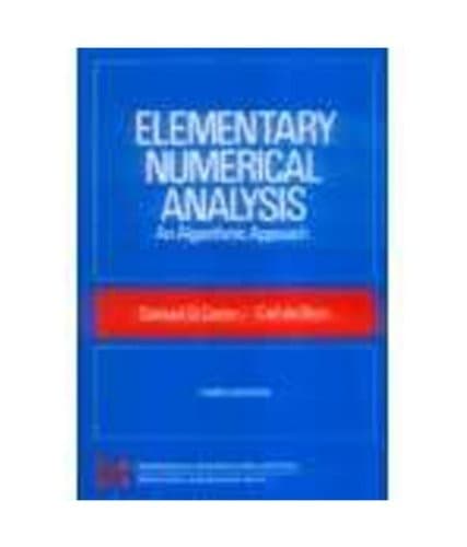 Tapa de Elementary Numerical Analysis An Algorithmic Approach