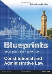 Tapa de Constitutional & Administrative Law: Uk Edition (Blueprints)