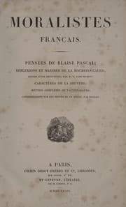 Tapa de Moralistes francʹais