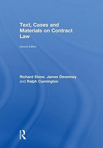 Tapa de Text, Cases and Materials on Contract Law